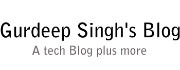 Gurdeep Singh's Blog